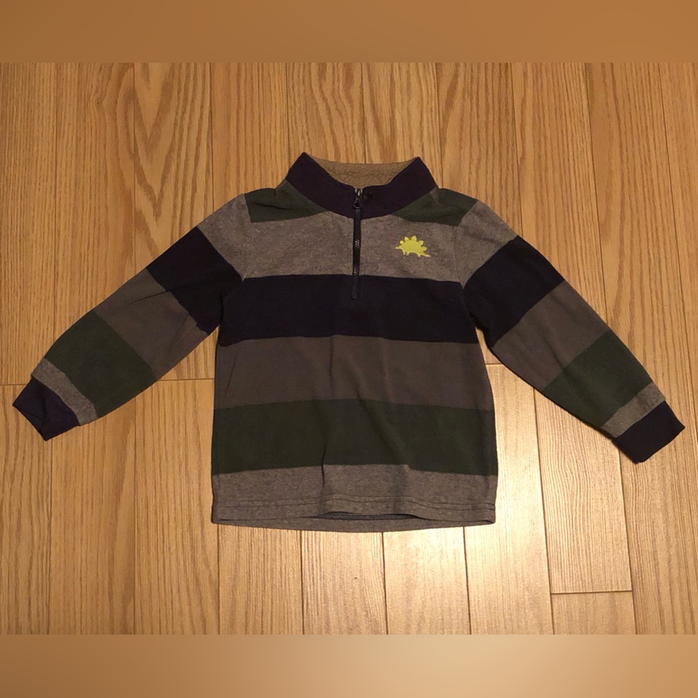 Carter's Striped Fleece Half Zip Sweater